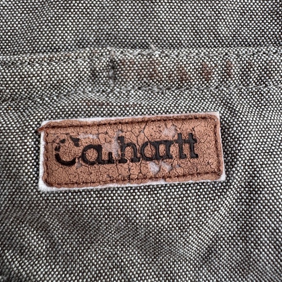 Carhartt Casual Button-Up Shirt Moss Chambray Short Sleeve Size: XL - Picture 6 of 8
